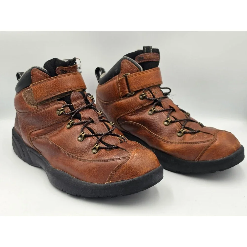 Dr Comfort Ranger 9420 Lace Up Hook Loop Boots Men Size 11 X Wide Brown Leather